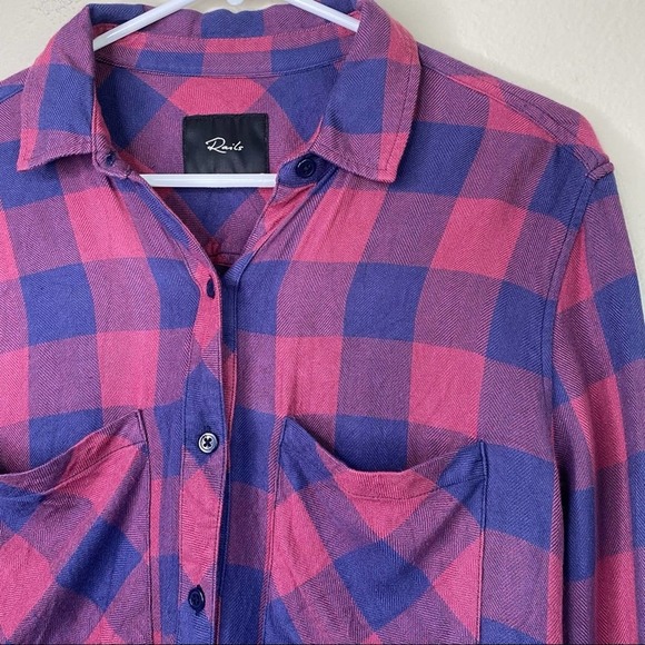 Rails Dylan Plaid Rouge Dusk Check Long Sleeve - Picture 3 of 7